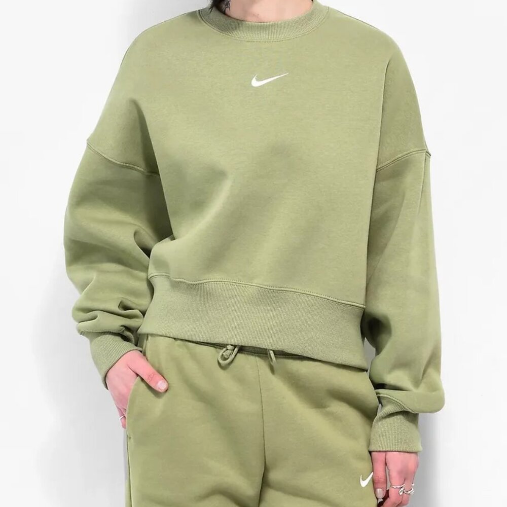 Nike Sportswear Phoenix Fleece Matching Set Alligator Green Medium - Picture 2 of 16